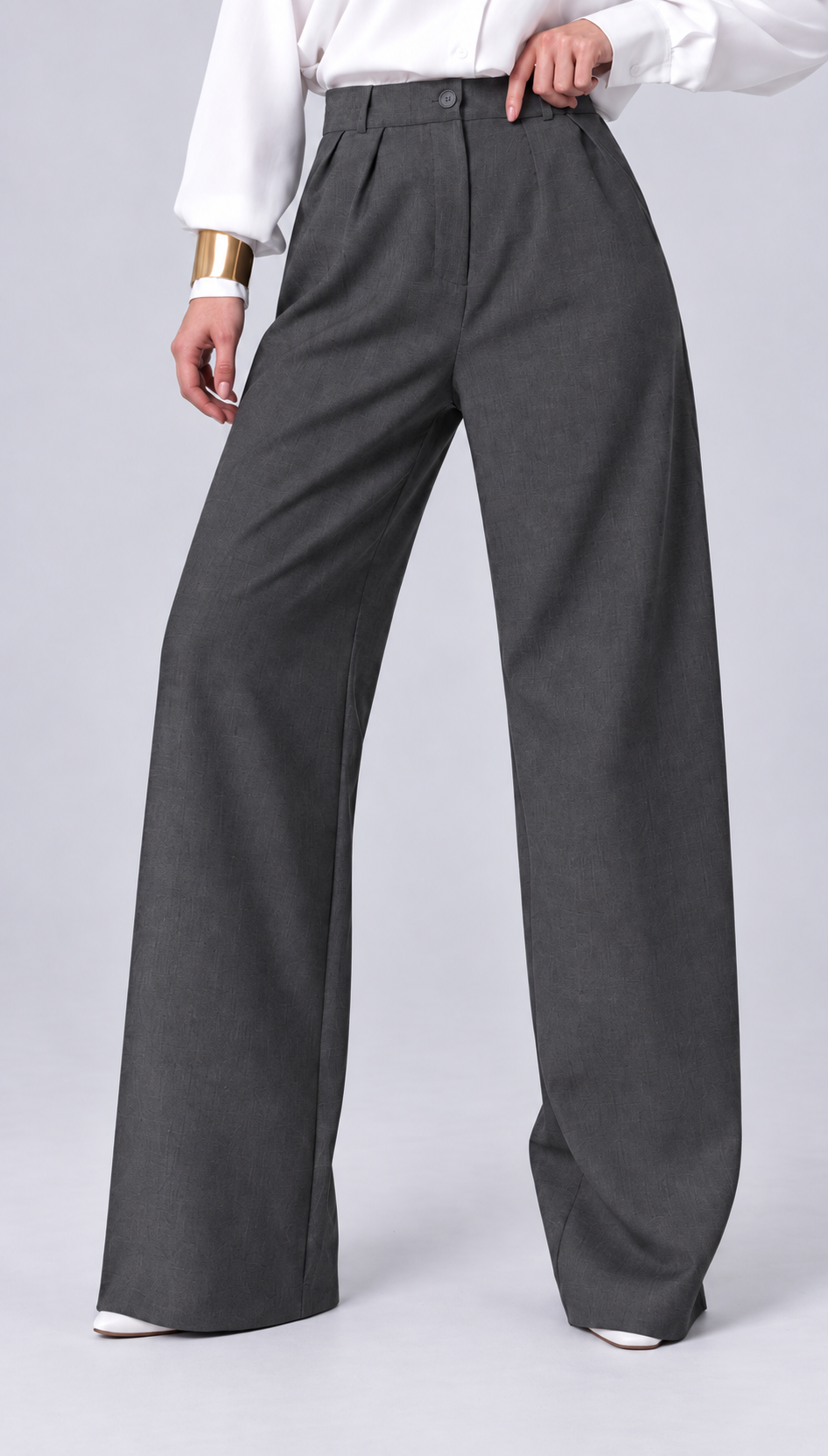 Pantalon Wide Leg Taille Haute