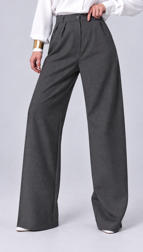 Pantalon Wide Leg Taille Haute